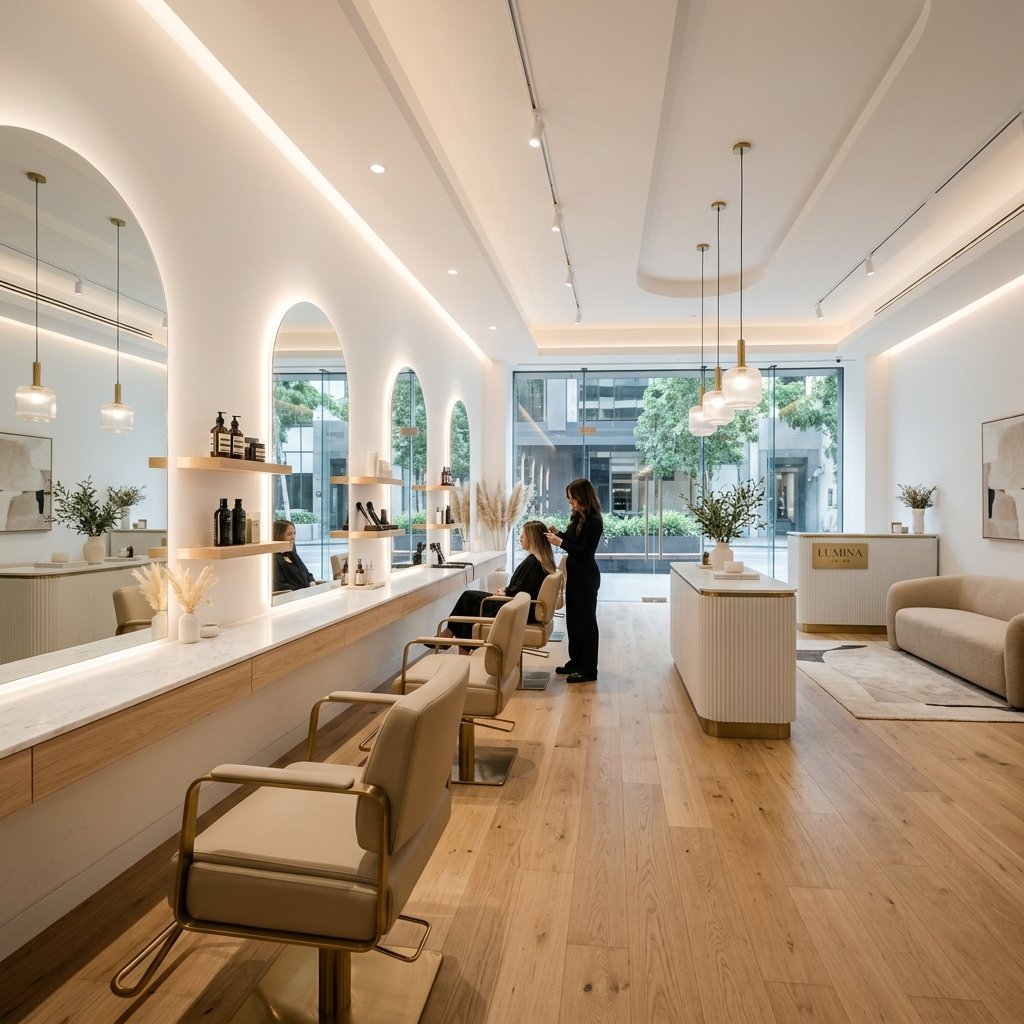 Luxury modern salon interior