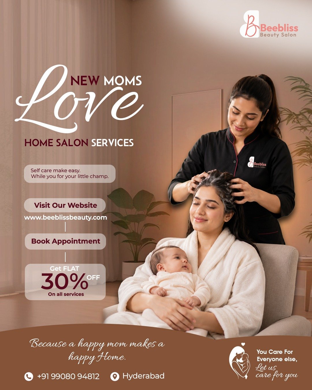 Beebliss Beauty special offer — doorstep beauty package promotion in Hyderabad