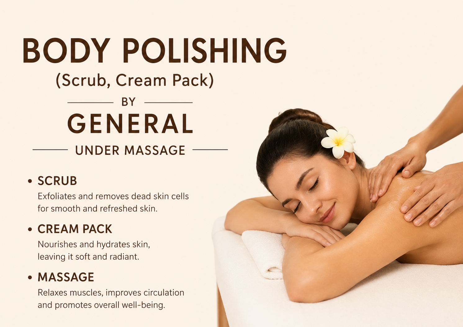 General Body Polishing (Scrub, Cream Pack)